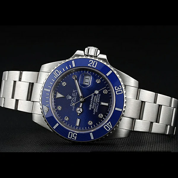 Rolex Submariner Stainless Steel Case Blue Dial Diamond Markers Stainless Steel Bracelet new60524