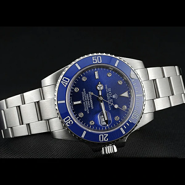 Rolex Submariner Stainless Steel Case Blue Dial Diamond Markers Stainless Steel Bracelet new60524