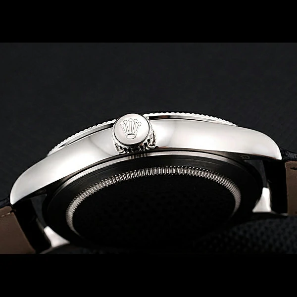 Rolex Cellini Time Silver Case White Dial Black Leather Bracelet new60537