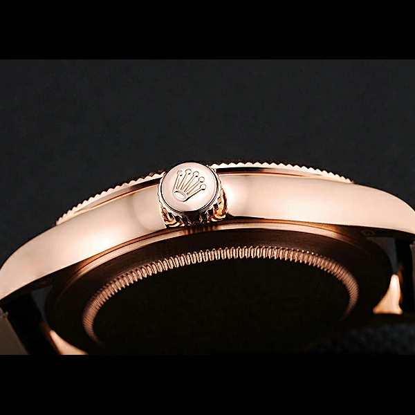 Rolex Cellini Time Gold Case Black Dial Black Leather Bracelet new60540