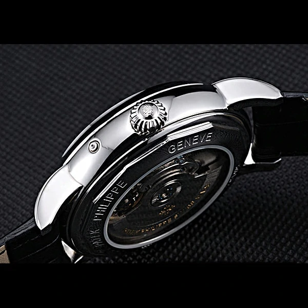 Patek Philippe Geneve Grand Complications Black Face Tourbillon Stainless Steel Black Band new60614