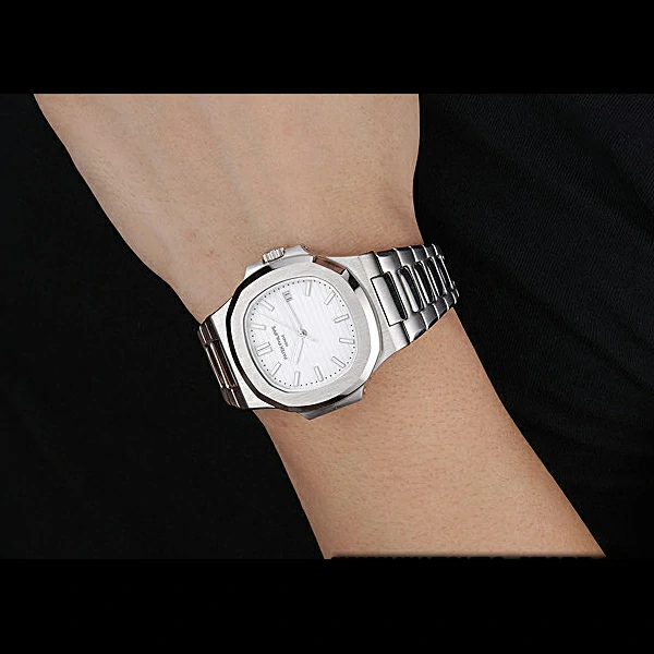 Patek Philippe Nautilus White Dial Stainless Steel Case new60648