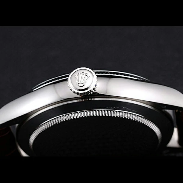 Rolex Cellini White Dial Stainless Steel Case Brown Leather Bracelet new60649