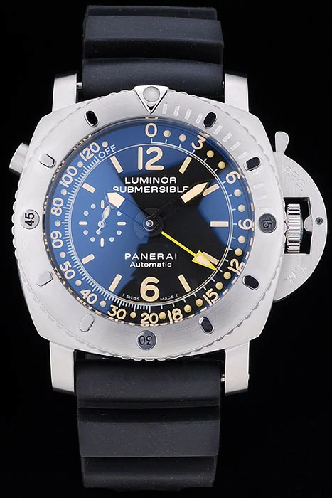 Panerai Luminor Submersible Black Dial Black Rubber Bracelet new80872