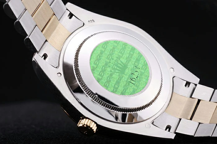 Rolex Datejust Grey Dial Gold Ribbed Bezel new88192