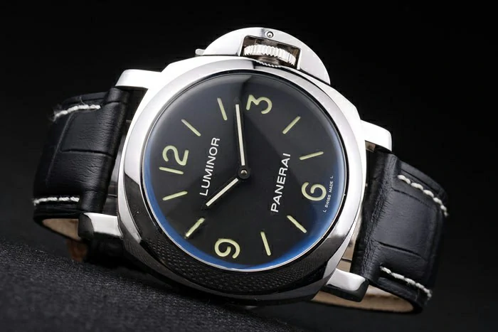Panerai Luminor Black Dial Black Leather Bracelet new10421