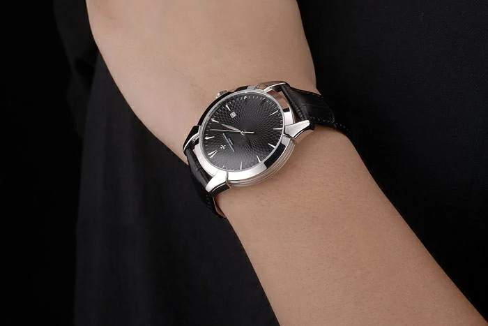 Vacheron Constantin Traditionnelle Black Dial Stainless Steel Case Black Leather Bracelet new105402