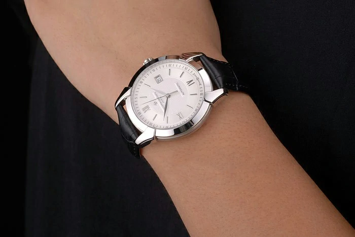 Vacheron Constantin Traditionnelle White Dial Stainless Steel Case Black Leather Bracelet new105412