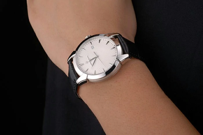 Vacheron Constantin Traditionnelle White Dial Stainless Steel Case Black Leather Bracelet new105432