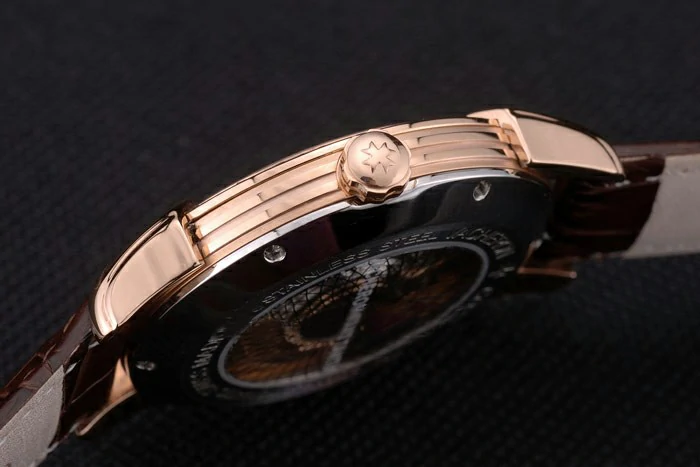 Vacheron Constantin Traditionnelle White Dial Rose Gold Case Brown Leather Bracelet new105522