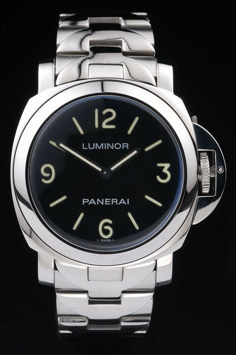 Panerai Luminor Black Dial Stainless Steel Case Bracelet new10721