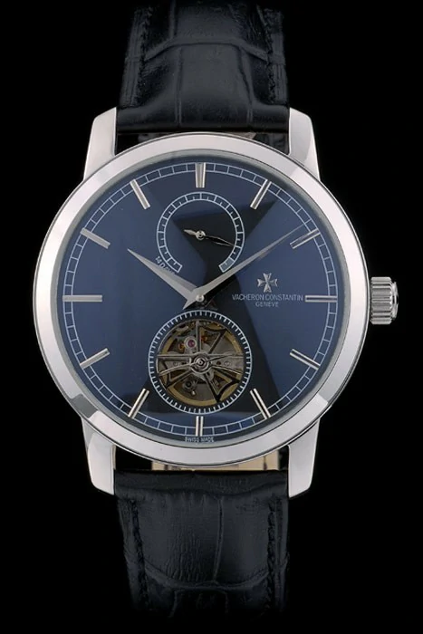 Vacheron Constantin Patrimony Traditionnelle Black Dial Stainless Steel Case Black Leather Bracelet new108742