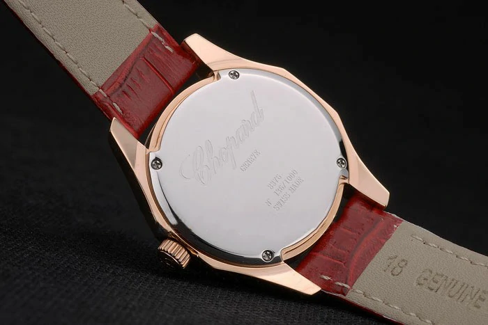 Chopard Red Leather Bracelet Watch new115384