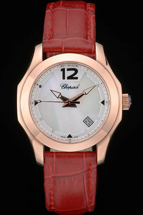 Chopard Red Leather Bracelet Watch new115384