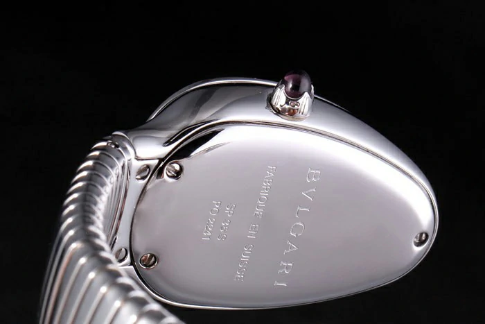 Bvlgari Serpenti 23mm Black Dial Stainless Steel Case With Diamonds Steel Bracelet new116379