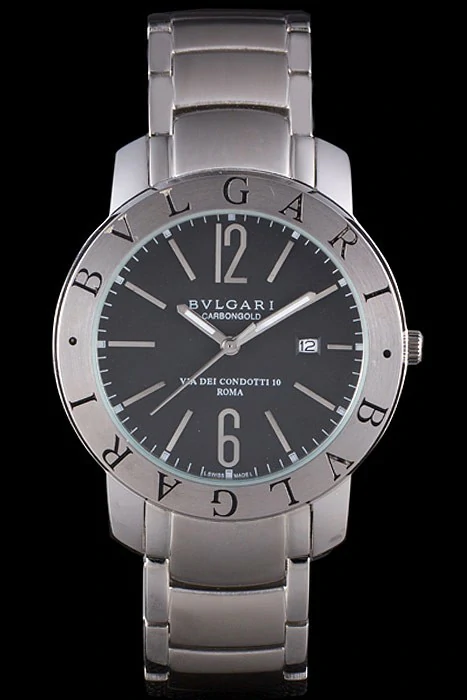 Bvlgari Bvlgari 42mm Black Dial Stainless Steel Case Two Tone Steel Bracelet new116394
