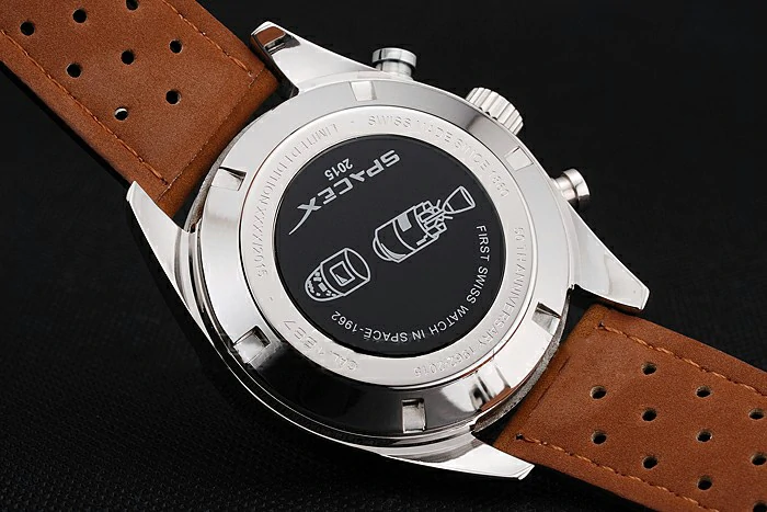 Tag Heuer Carrera SpaceX Silver Bezel with Black Dial and Light Brown Leather Strap new117629