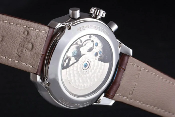 Omega DeVille Silver Bezel with Grey Dial and Brown Leather Strap new117755