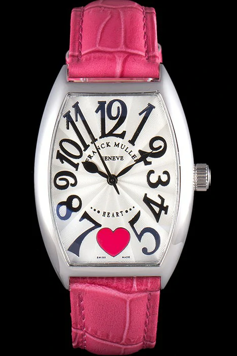 Franck Muller Heart Pink Leather Band new117982