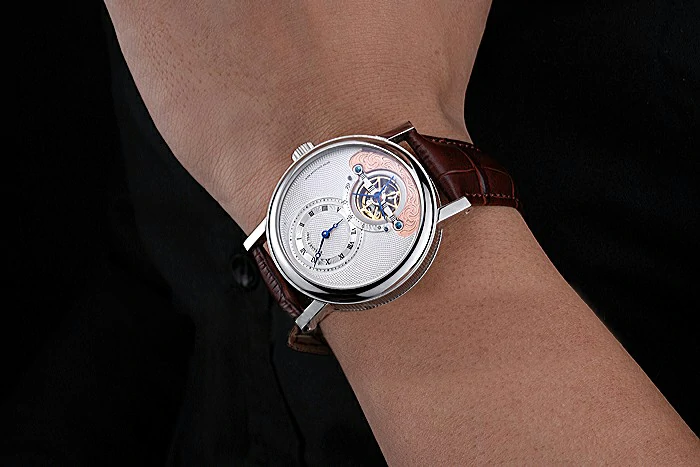 Breguet Classique Grande Complication Tourbillon Silver Case White Dial Brown Leather Strap new118732
