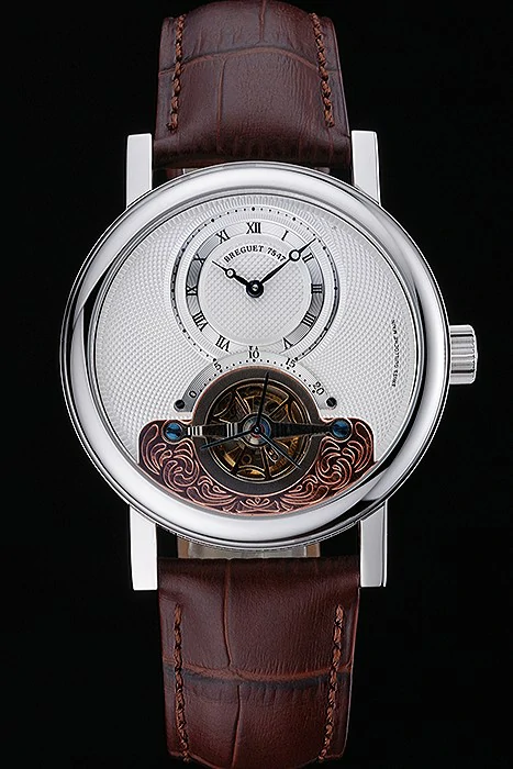 Breguet Classique Grande Complication Tourbillon Silver Case White Dial Brown Leather Strap new118732
