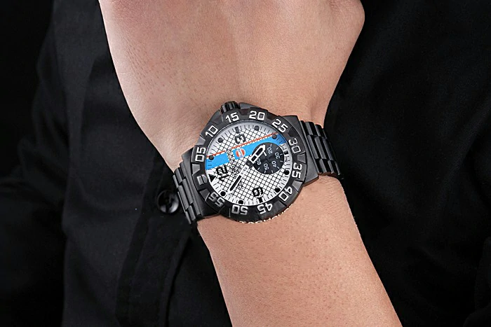 Tag Heuer Formula One Special Gulf Edition White And Blue Dial Ion Plated Steinless Steel Bracelet new118811