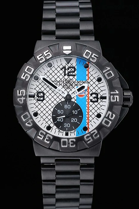 Tag Heuer Formula One Special Gulf Edition White And Blue Dial Ion Plated Steinless Steel Bracelet new118811