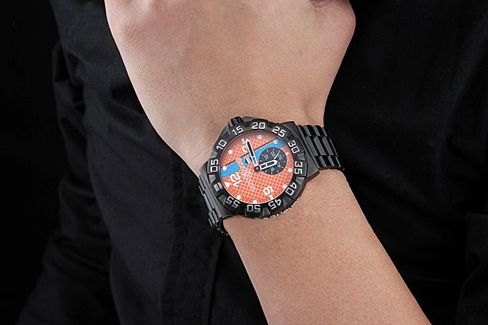 Tag Heuer Formula One Special Gulf Edition Orange And Blue Dial Ion Plated Steinless Steel Bracelet new118813