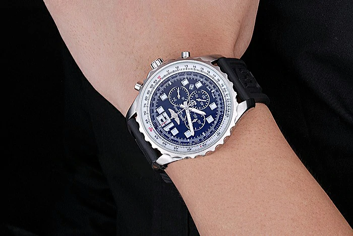 Breitling Professional Chronospace Black Dial Rubber Bracelet new119298
