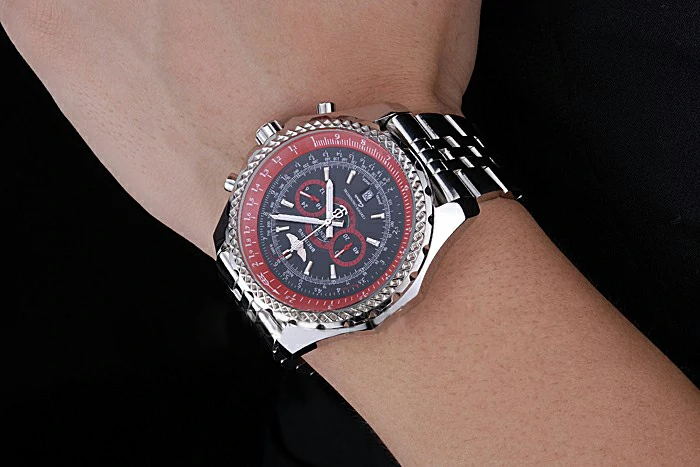Breitling Bentley Supersports Black And Red Dial Stainless Steel Bracelet new119315