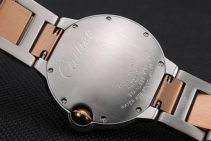 Ballon Blue De Cartier Diamond Steel Case White Dial Roman Numerals Two Tone Bracelet new119925