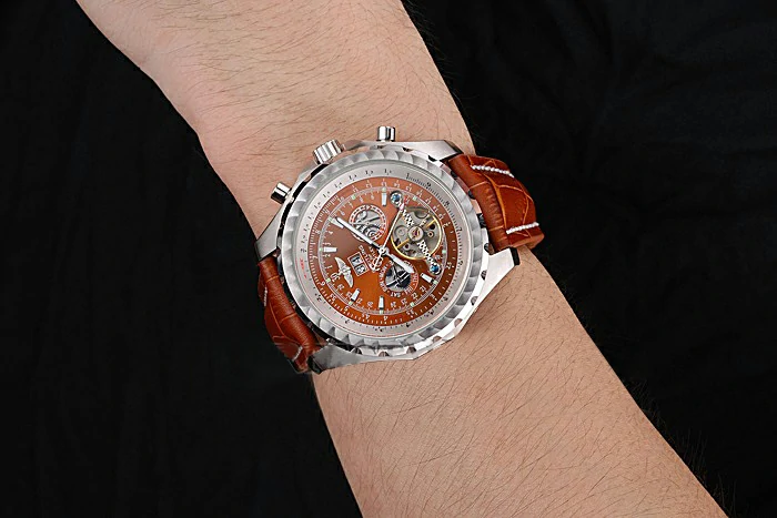 Breitling Bentley Mulliner Tourbillon Brown Dial Stainless Steel Case Brown Leather Strap new120706