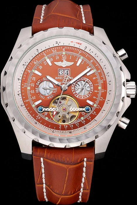 Breitling Bentley Mulliner Tourbillon Brown Dial Stainless Steel Case Brown Leather Strap new120706