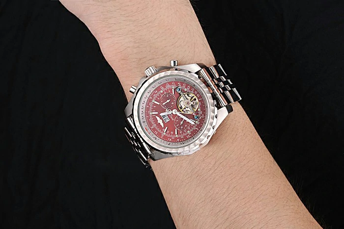 Breitling Bentley Mulliner Tourbillon Red Dial Stainless Steel Case And Bracelet new120707