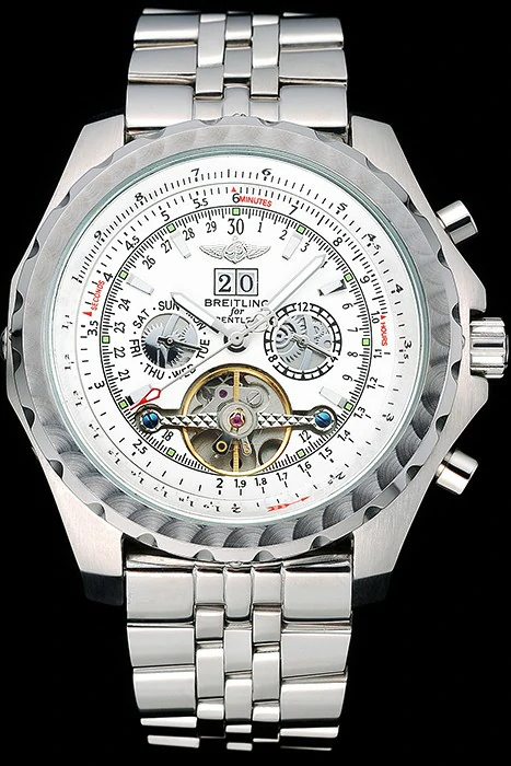 Breitling Bentley Mulliner Tourbillon White Dial Stainless Steel Case And Bracelet new120708