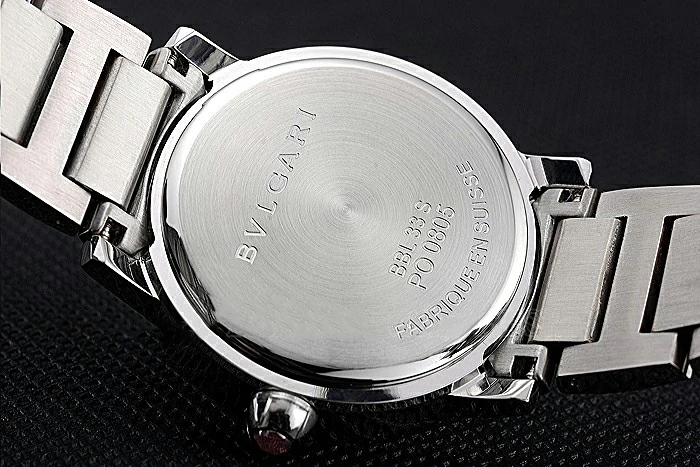 Bvlgari Solotempo Pearl Dial Diamond Bezel Stainless Steel Case And Diamonds new120717