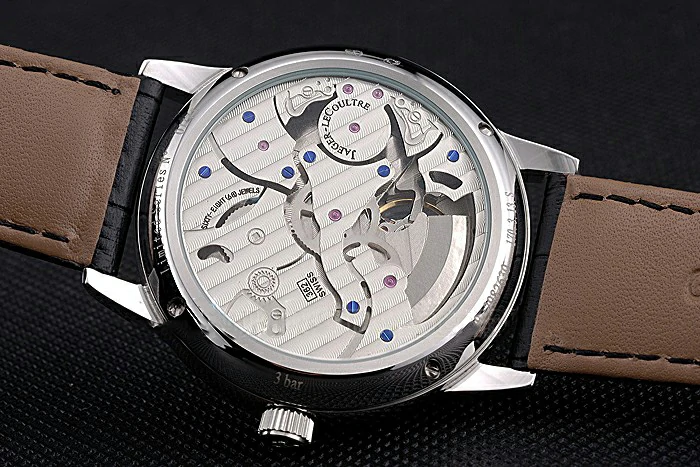 Jaeger LeCoultre Master Flying Tourbillon Black Dial Stainless Steel Case Black Leather Strap new120751