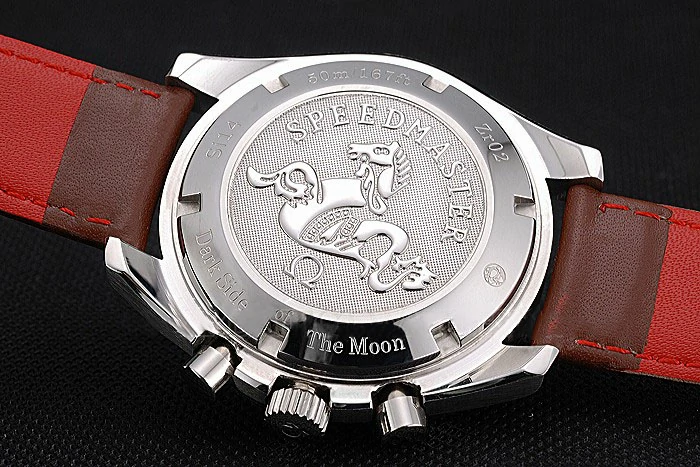 Omega Speedmaster Black Dial Stainless Steel Case Brown Leather Strap new120793