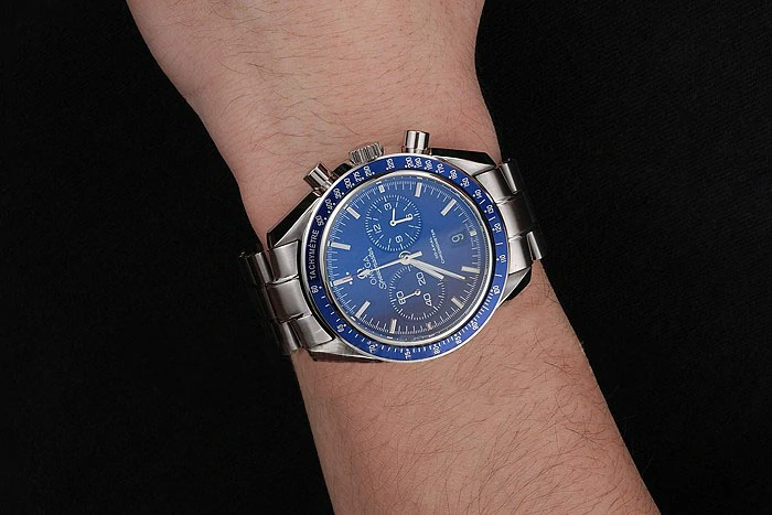Omega Speedmaster Blue Dial Stainless Steel Case And Bracelet new120794
