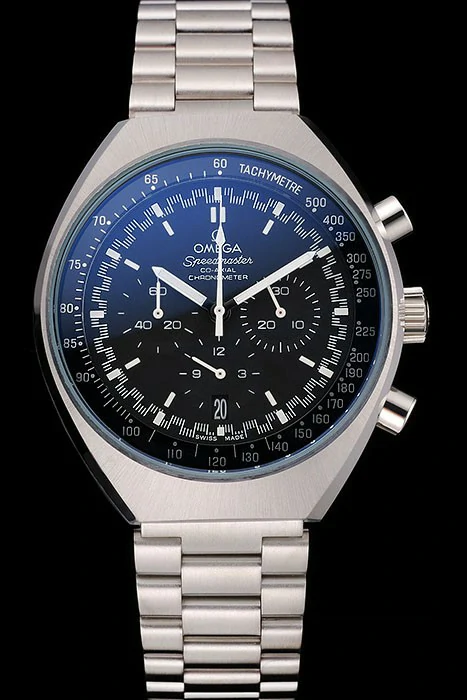Omega Speedmaster Mark II Black Dial Stainless Steel Case And Bracelet new120801