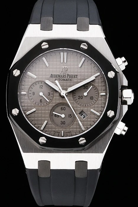Audemars Piguet Royal Oak Grey Dial Stainless Steel Case Black Rubber Strap new120821