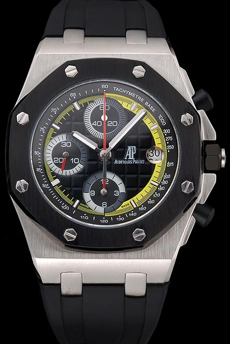 Audemars Piguet Royal Oak Offshore Black And Yellow Dial Stainless Steel Case Black Rubber Strap new120826