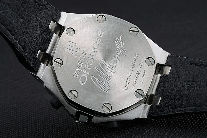 Audemars Piguet Royal Oak Offshore Gold Dial Stainless Steel Case Black Leather Strap new120831