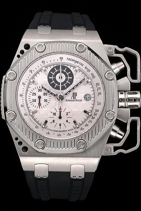 Audemars Piguet Royal Oak Offshore Survivor White Dial Stainless Steel Case Black Rubber Strap new120836