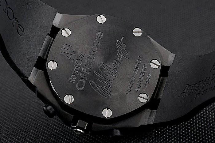 Audemars Piguet Royal Oak Offshore White And Blue Dial Black Steel Case Black Rubber Strap new120837