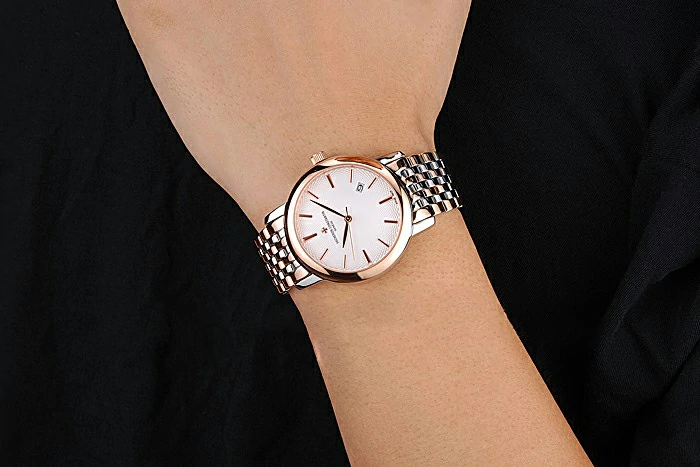Vacheron Constantin Patrimony Silver Dial Rose Gold Case Two Tone Bracelet new120864