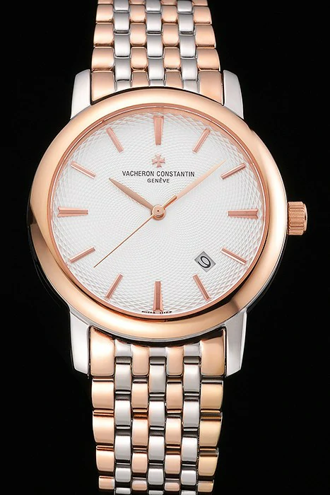 Vacheron Constantin Patrimony Silver Dial Rose Gold Case Two Tone Bracelet new120864