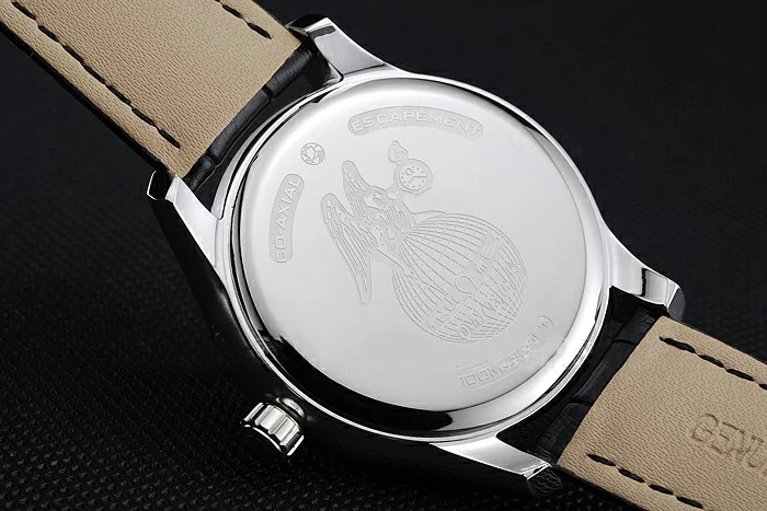 Omega DeVille Black Dial Stainless Steel Case Black Leather Strap new120972