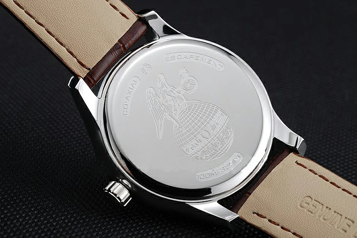 Omega DeVille Silver Dial Stainless Steel Case Brown Leather Strap new120973
