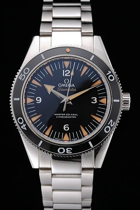 Omega Seamaster Black Dial Stainless Steel Case And Bracelet new120986